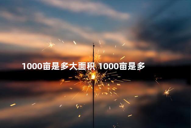 1000亩是多大面积 1000亩是多少平方米